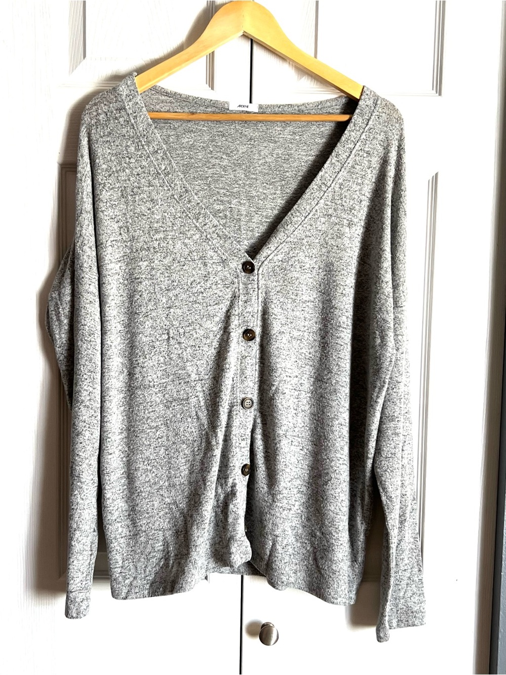 ✨ ARDENE Heather Grey Oversized Button-Front Cardigan Sweater ✨